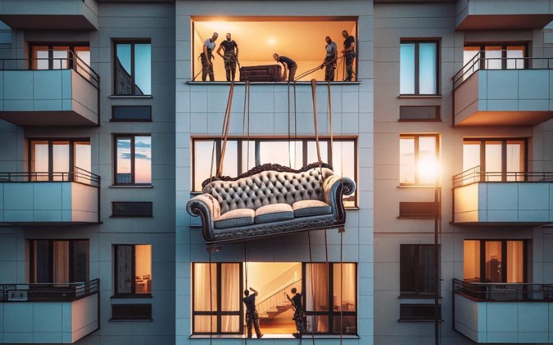 transportar sofas durante una mudanza