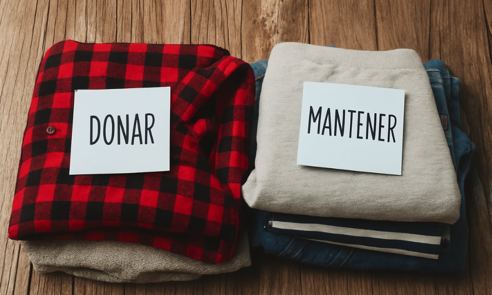 donar o guardar ropa para mudanza