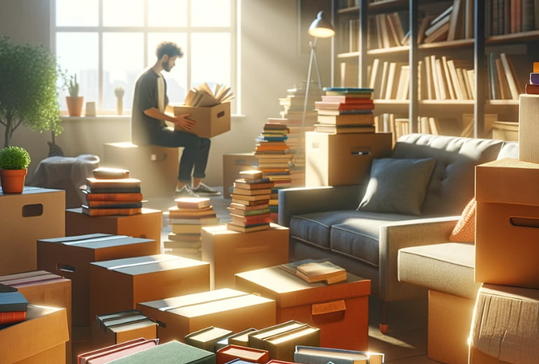 como embalar y empaquetar libros para tu mudanza